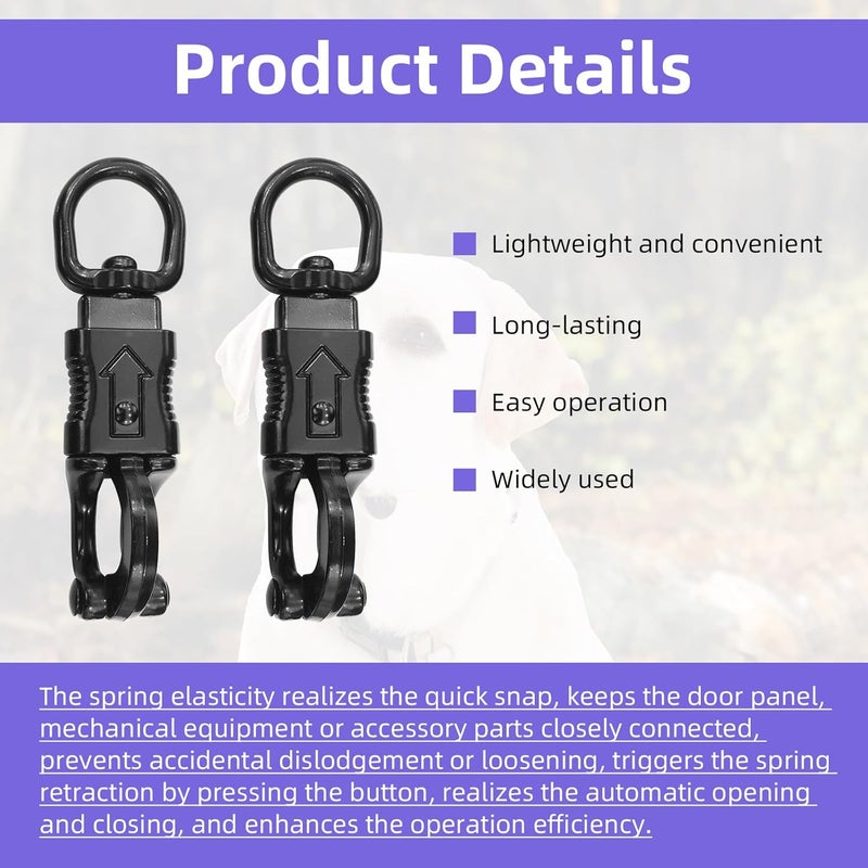 GLSJA 5 Pack Nickel Plated 360° Rotating Quick Release Clip, Heavy-Duty Metal Snap for Outdoor Gear, Climbers & Industrial Use ﻿ - Image 3